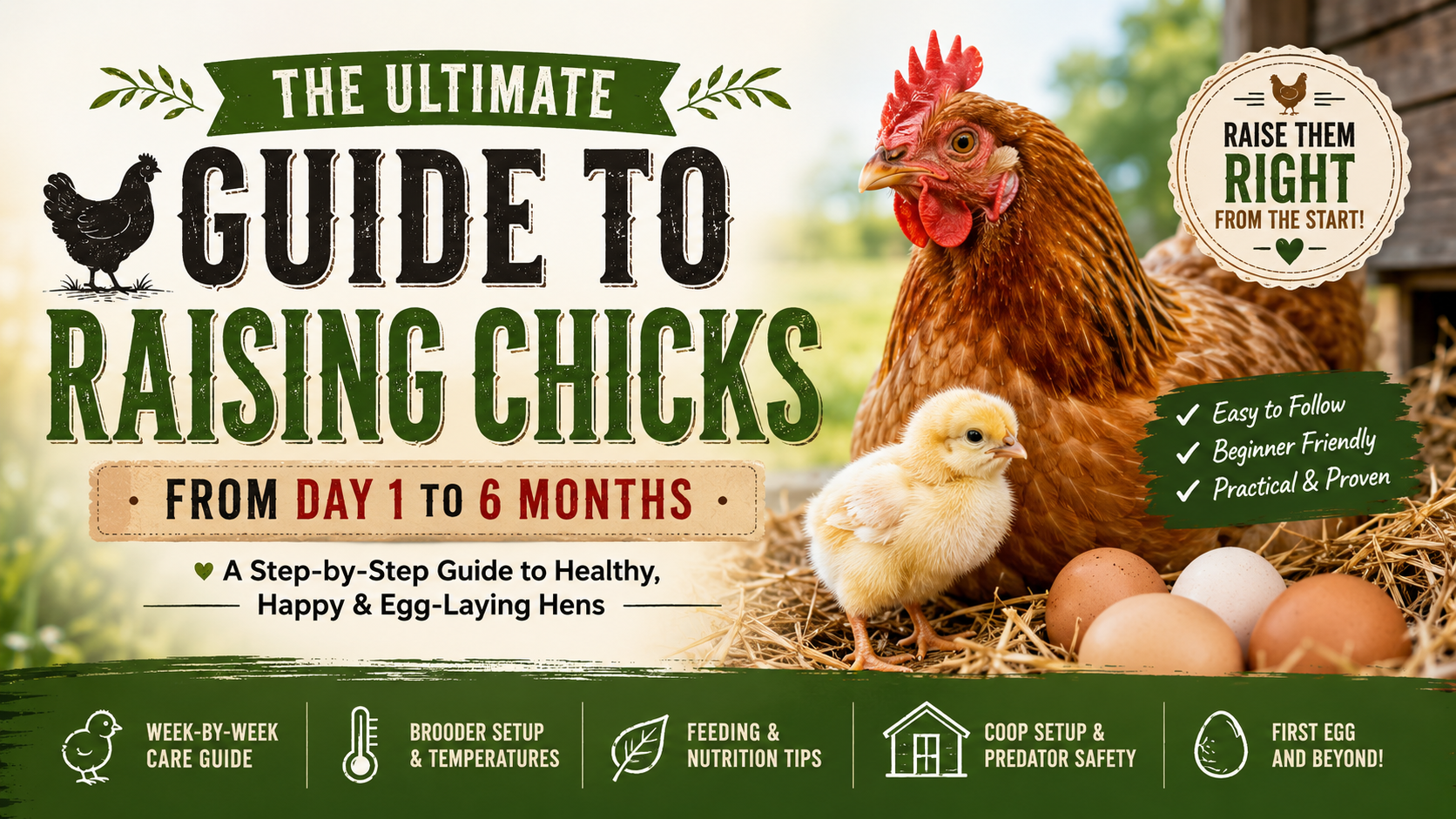 The Ultimate Guide to Raising Baby Chicks | 1-Day to 6-Months