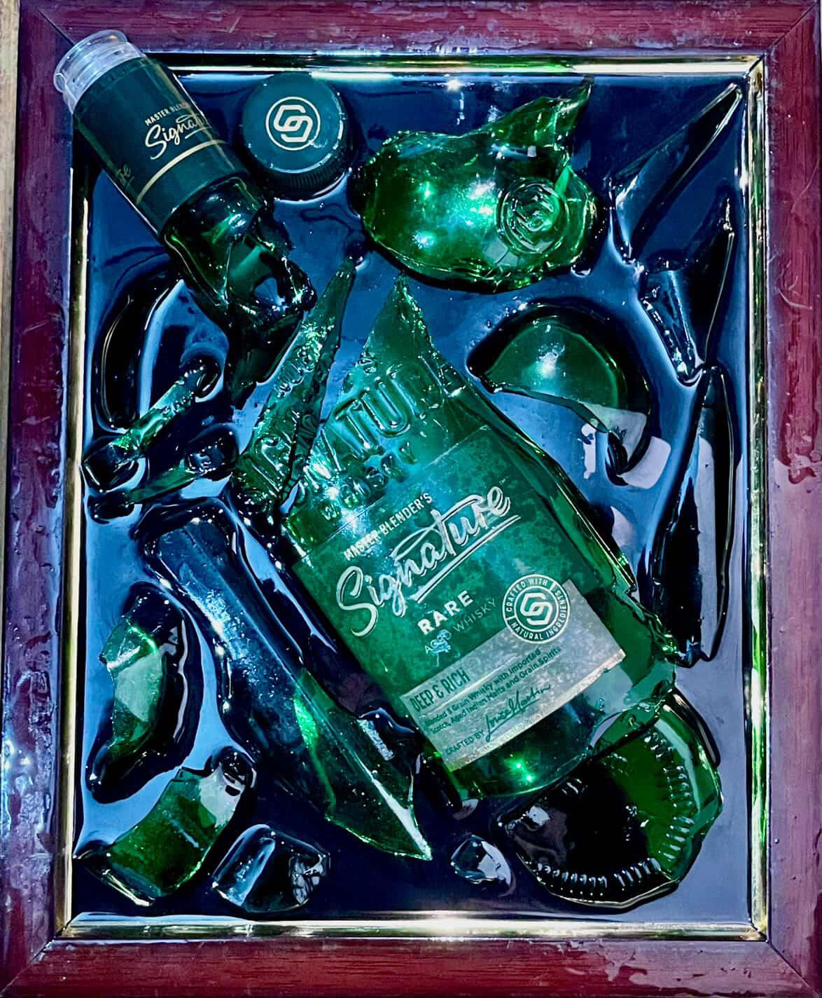 Shattered bottle Art