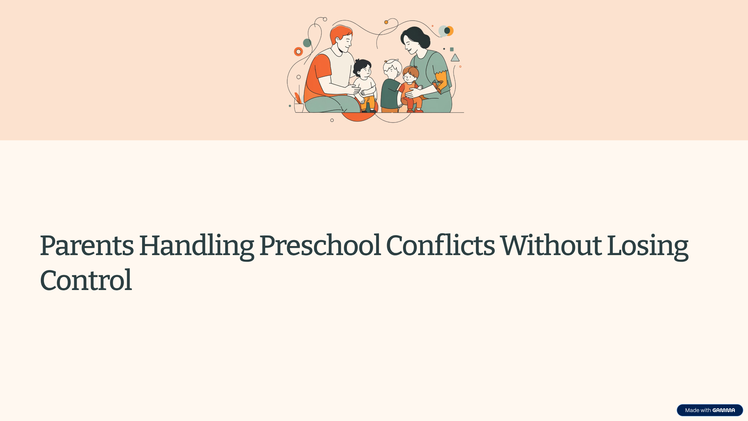 Parents Handling Preschool Conflicts Without Losing Control eBook