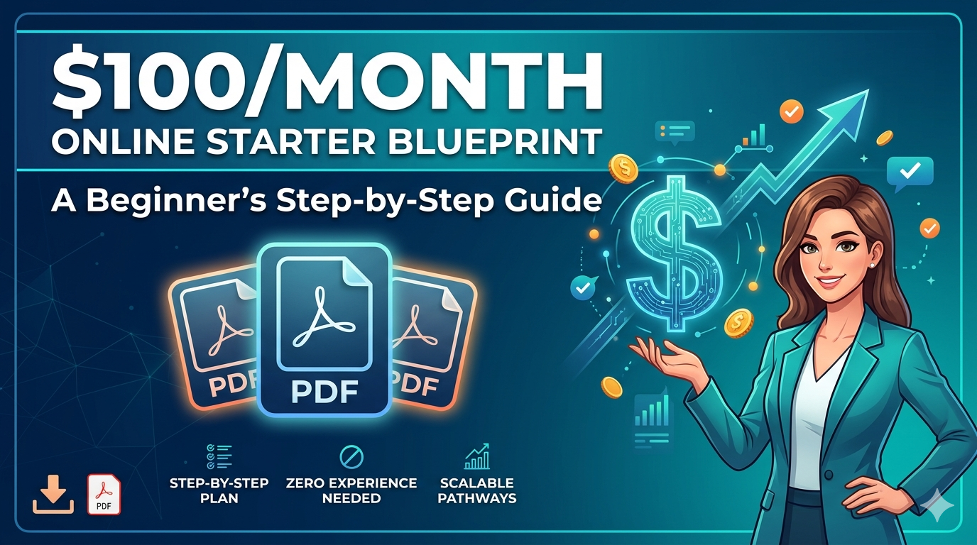 A step-by-step plan to earn $100/month online as a beginner.”