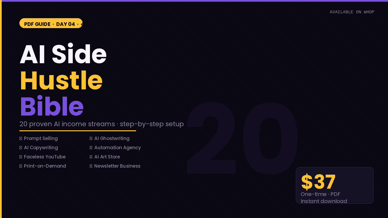 AI Side Hustle Bible 