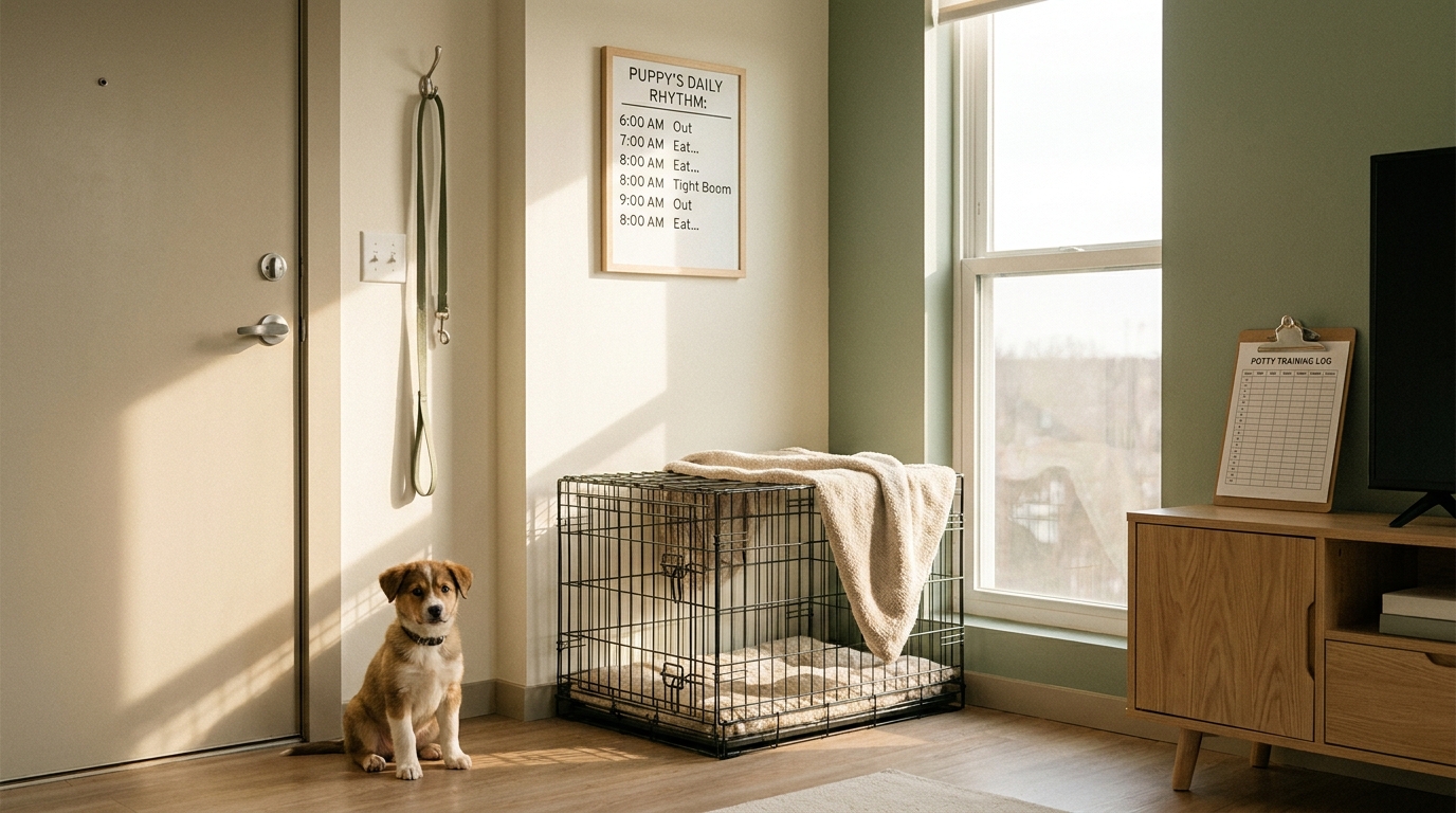 Apartment Puppy Owners Potty Train Without Missed Schedules