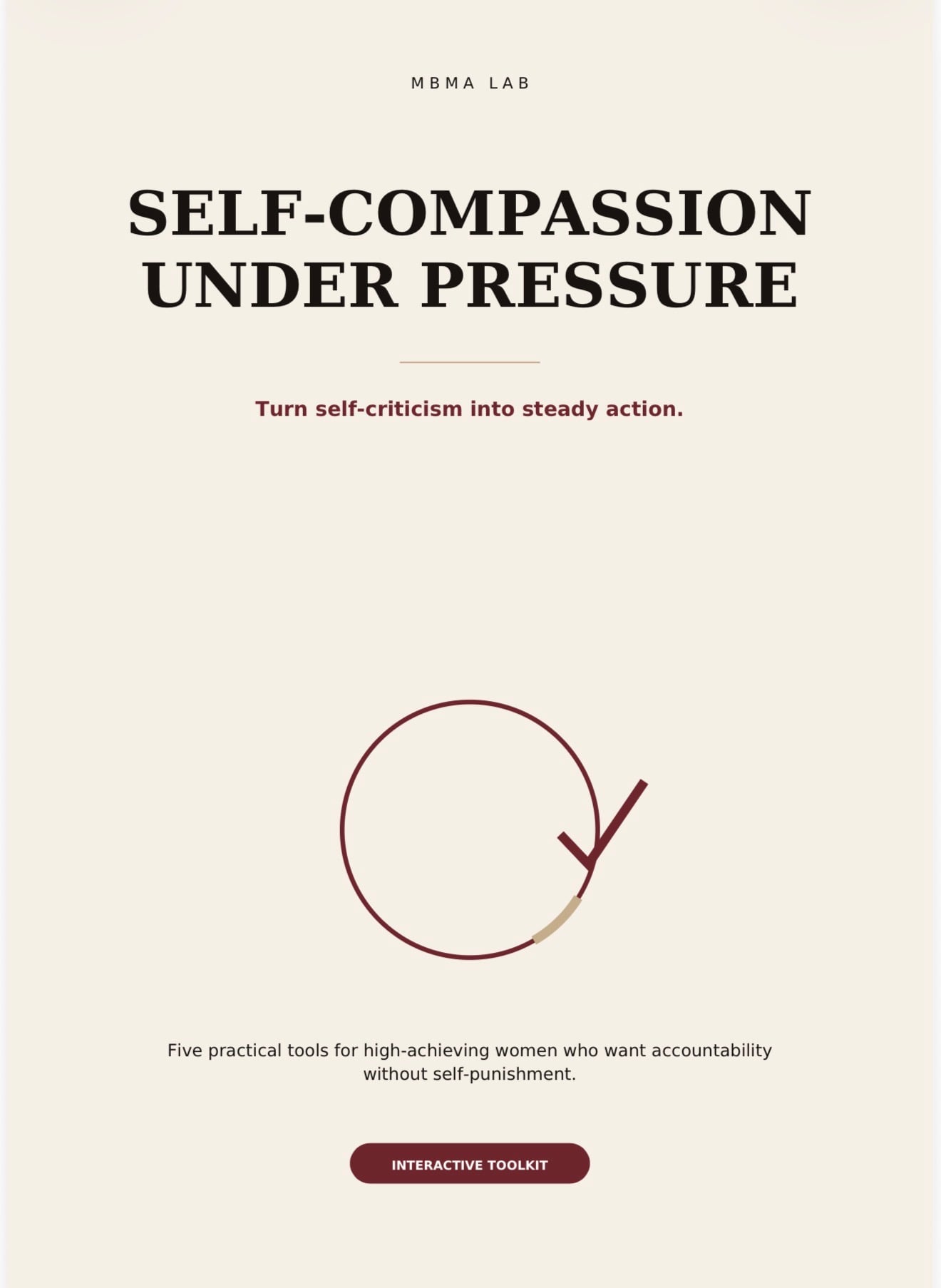 Self-Compassion Under Pressure