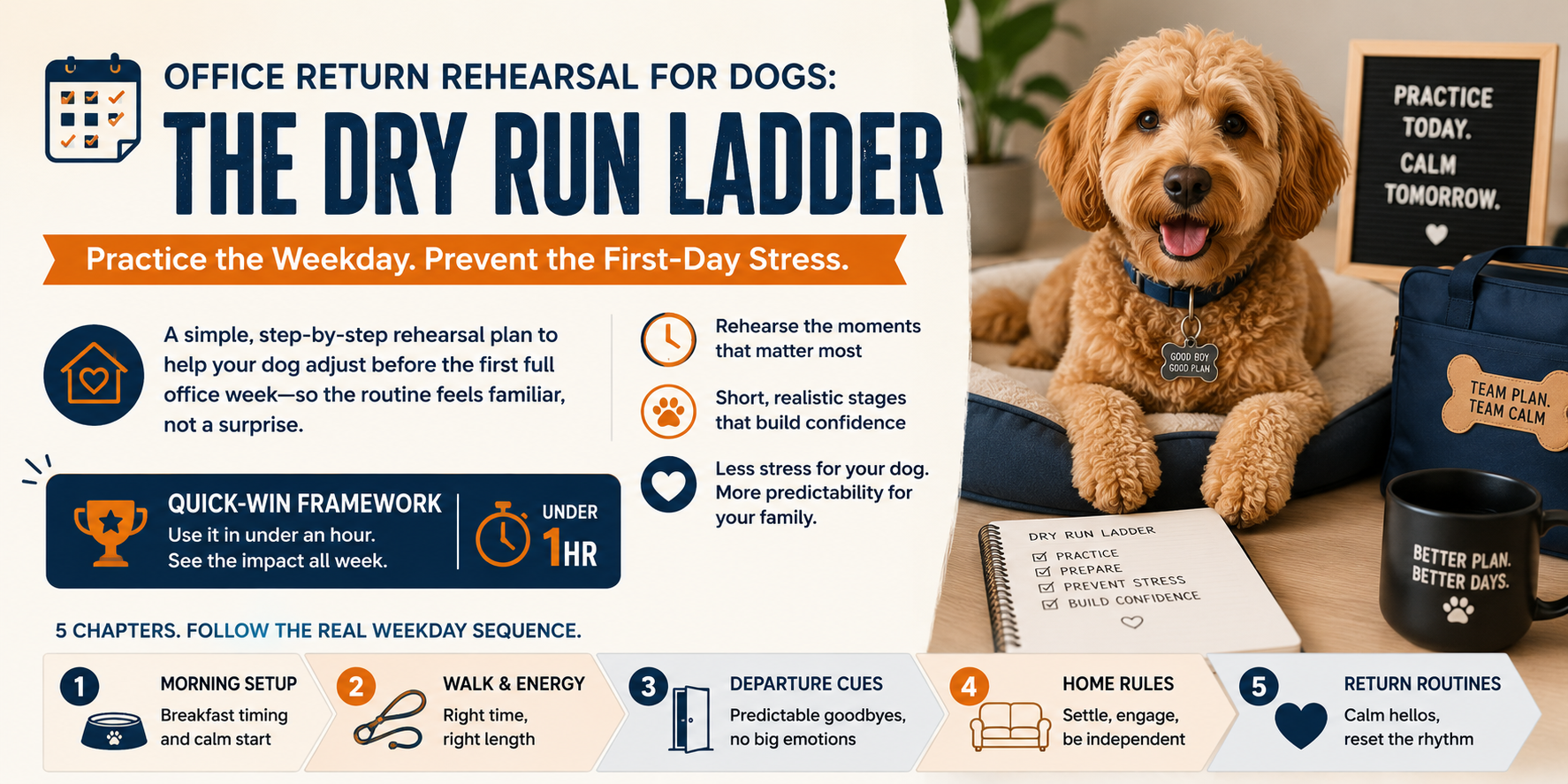 Office Return Rehearsal For Dogs: The Dry Run Ladder
