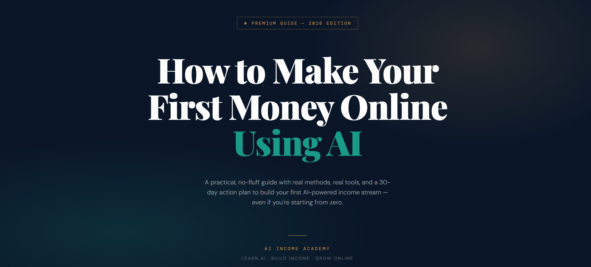 AI Income Bootcamp