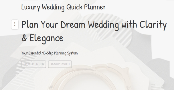 Luxury Wedding Quick Planner