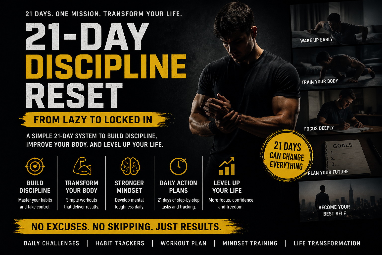 21-Day Discipline Reset: From Lazy to Locked In