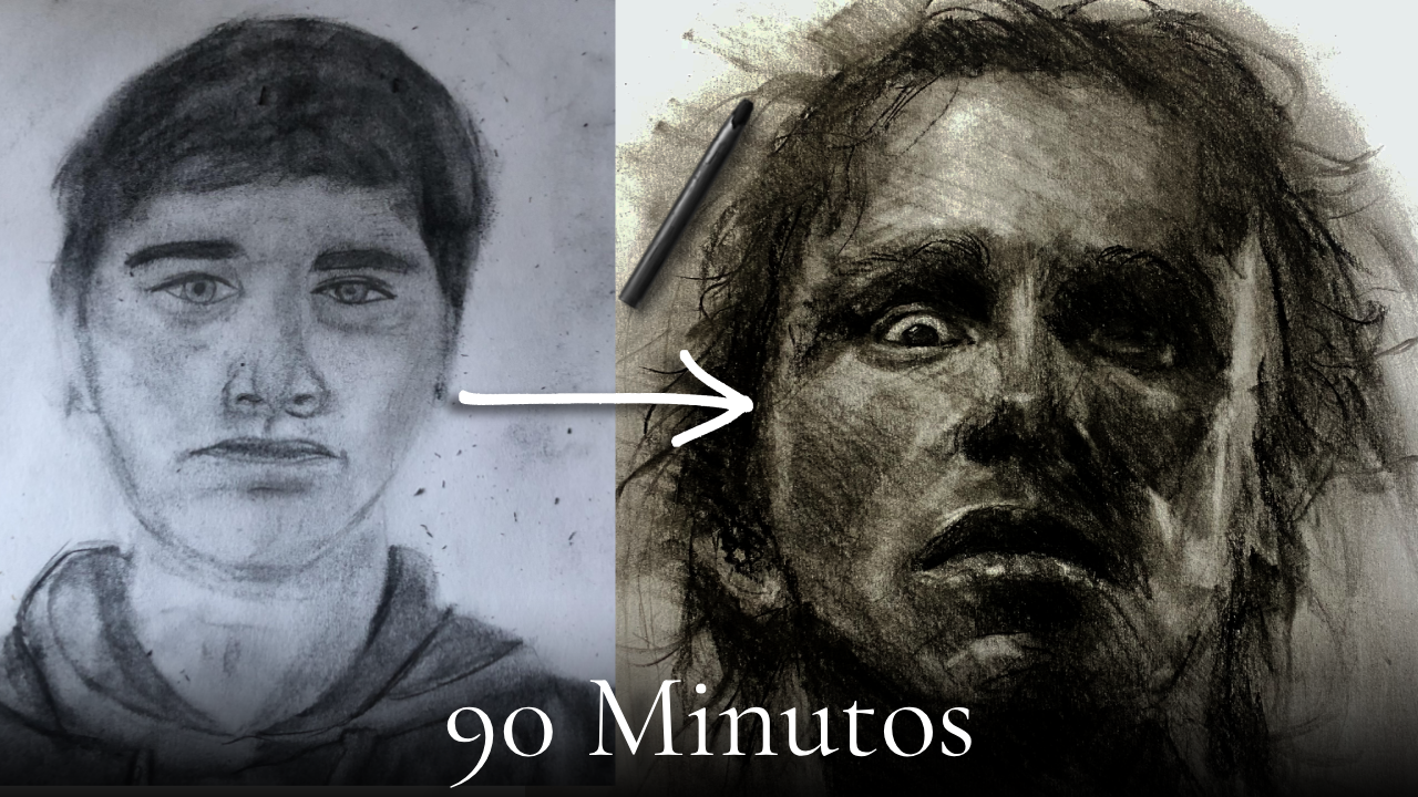 Retratos Impactantes en 90 Minutos con Carboncillo