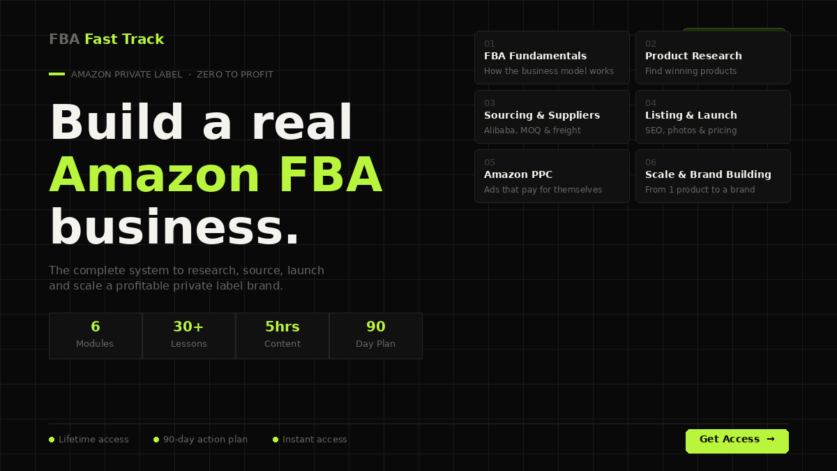 Amazon FBA Fast Track