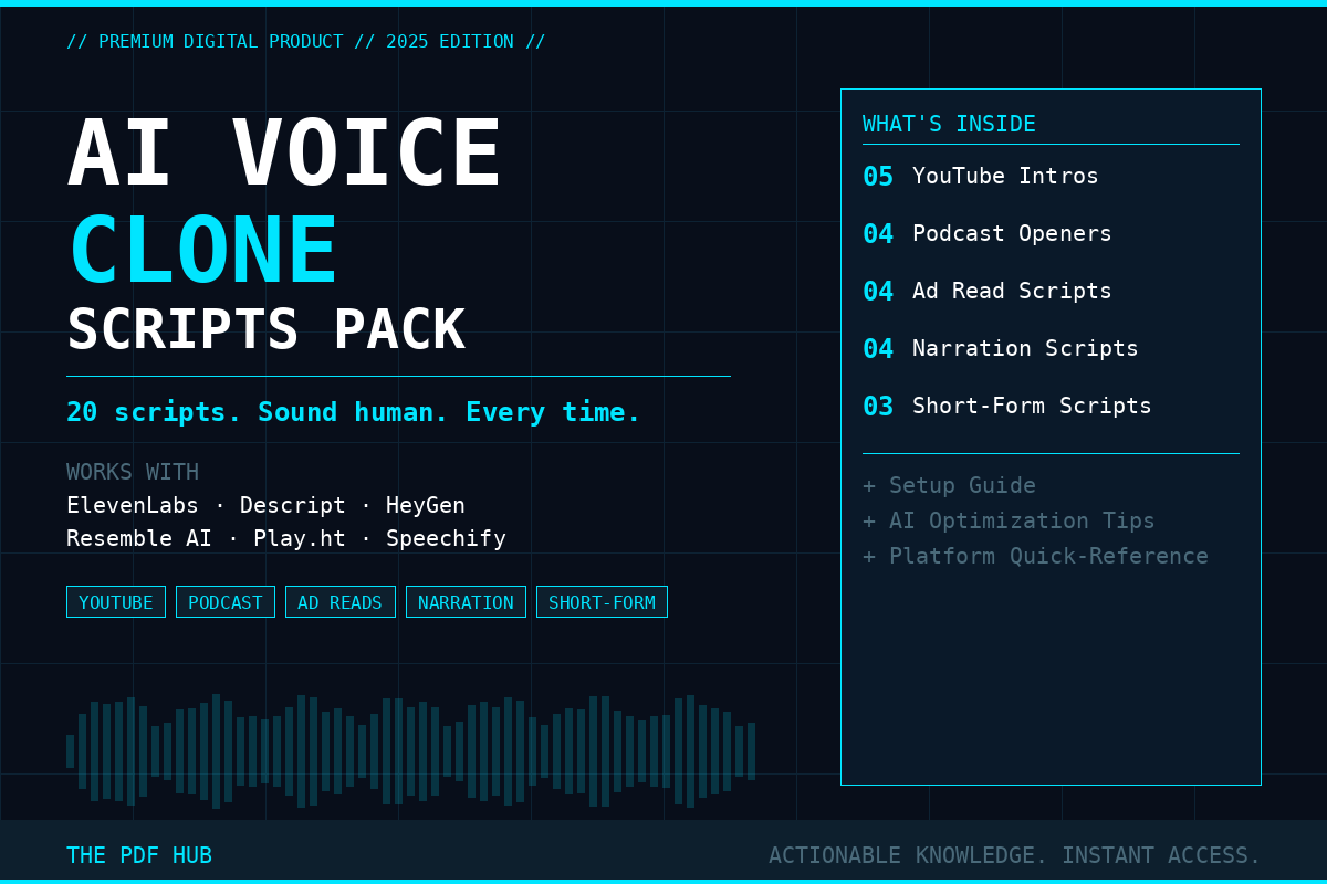 AI Voice Clone Scripts Pack