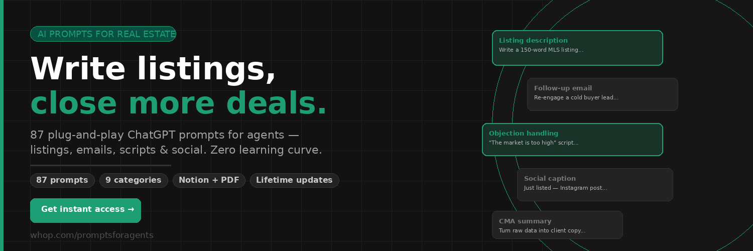 87 AI Prompts for Real Estate Agents