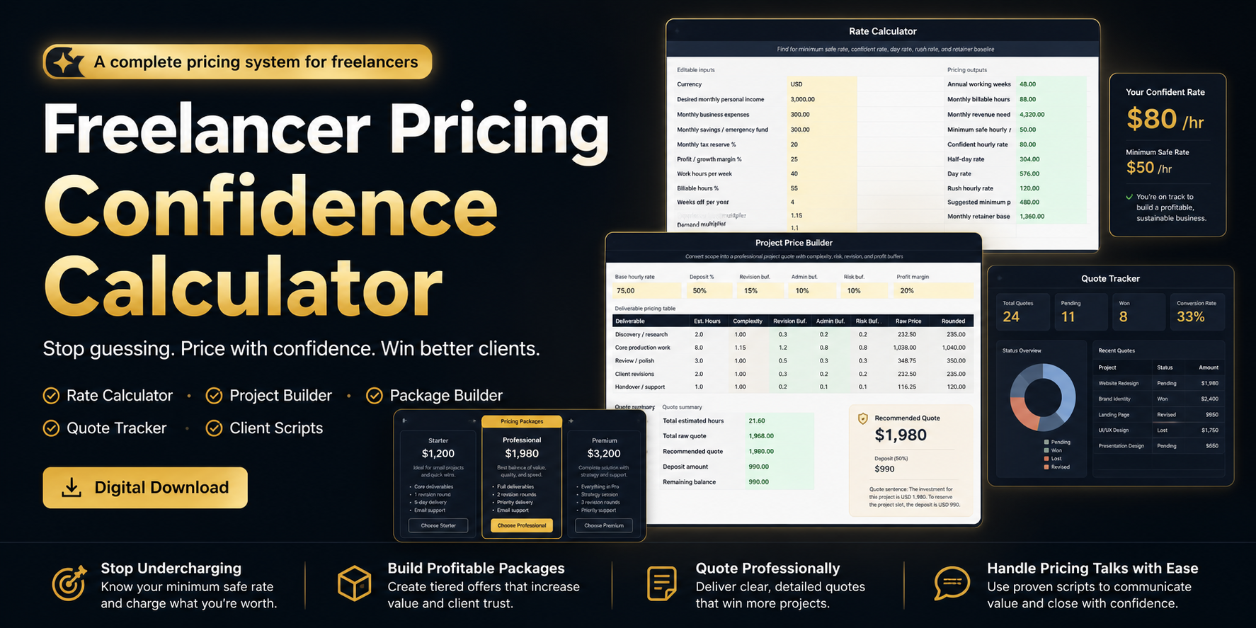 Freelancer Pricing Confidence Calculator PRO