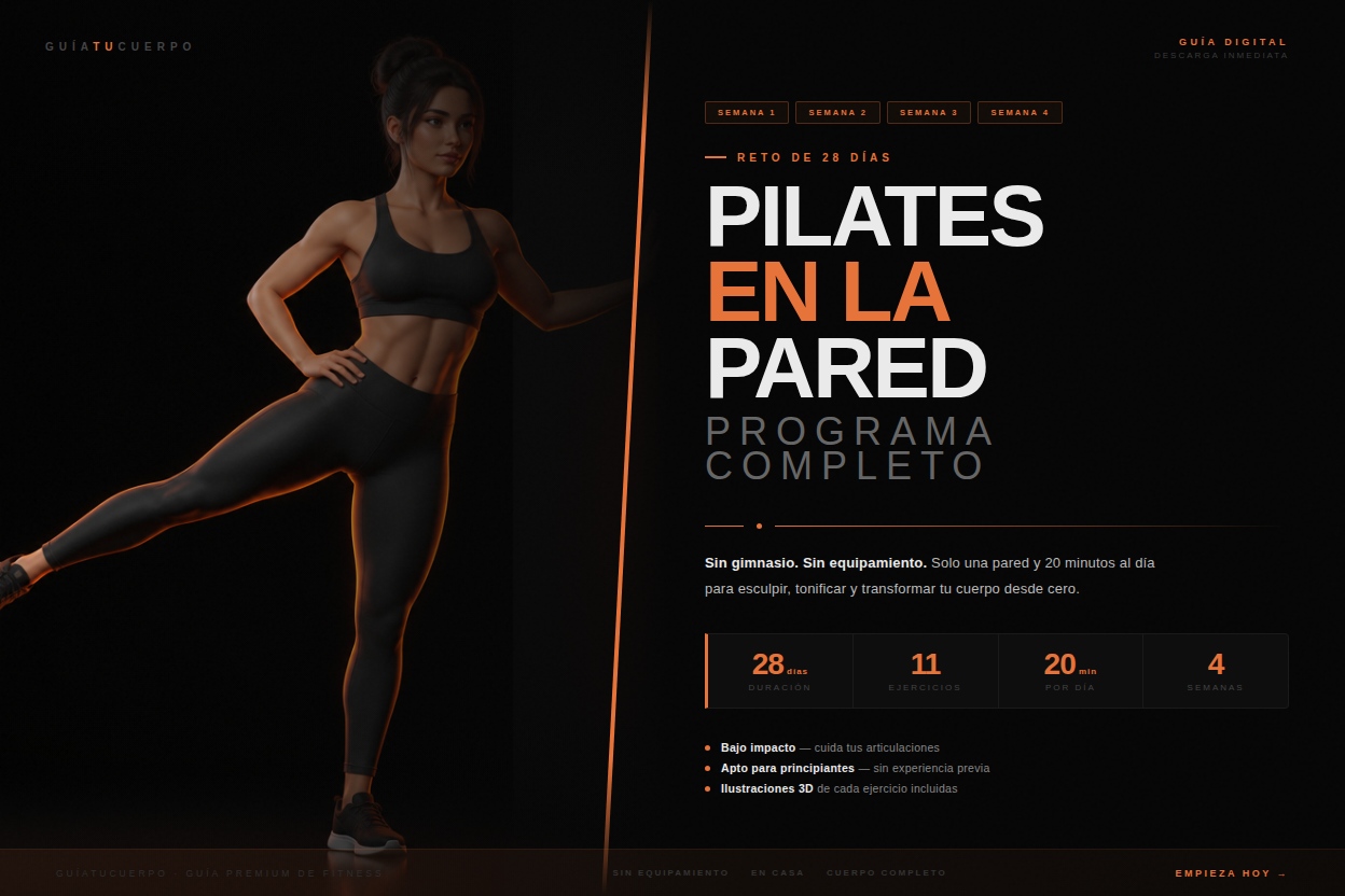 Reto 28 Días: Pilates en la Pared: Tonifica Tu Cuerpo Completo en Casa