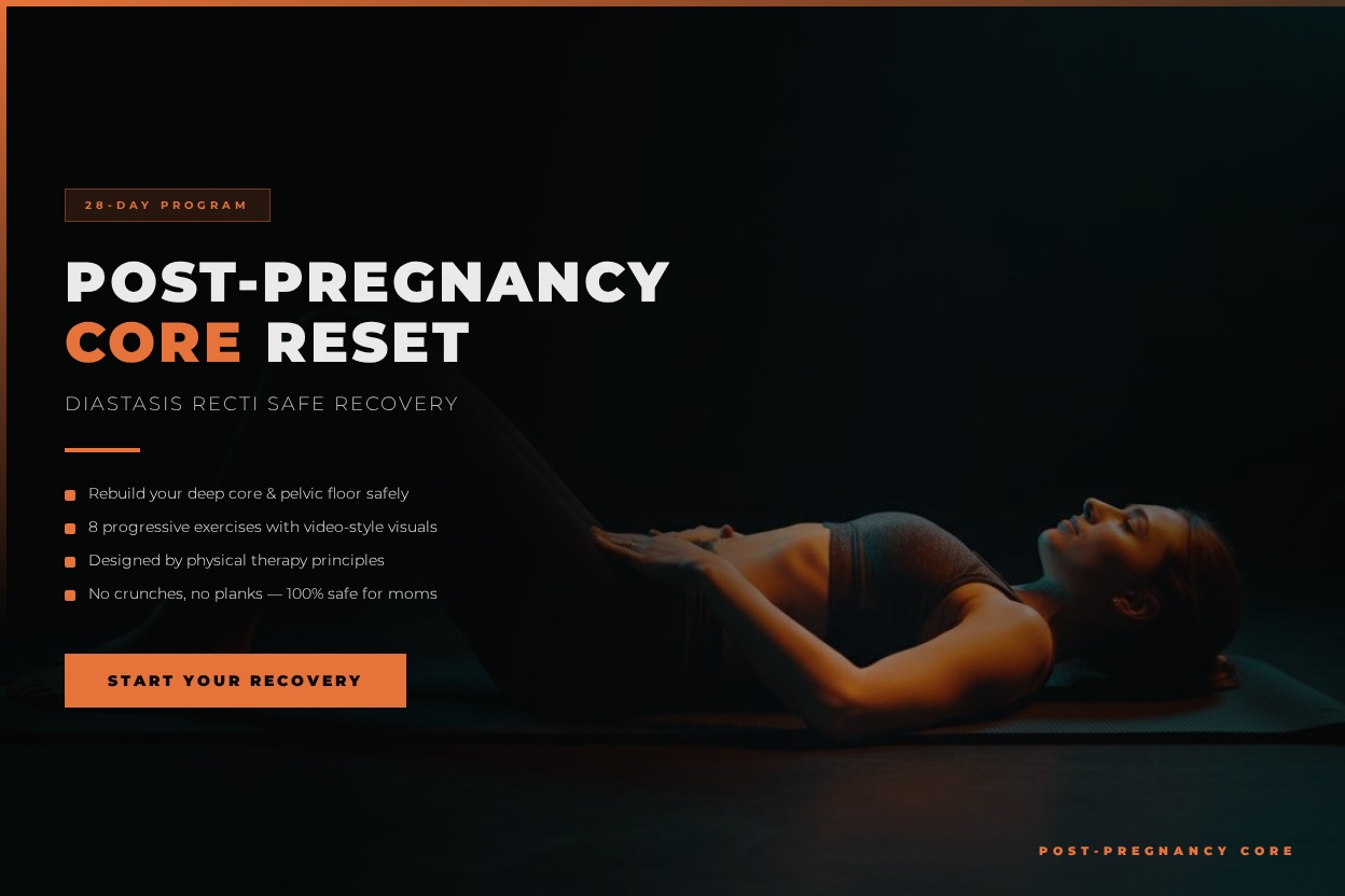 Diastasis Recti Safe Core Recovery: 28-Day Postpartum Challenge PDF