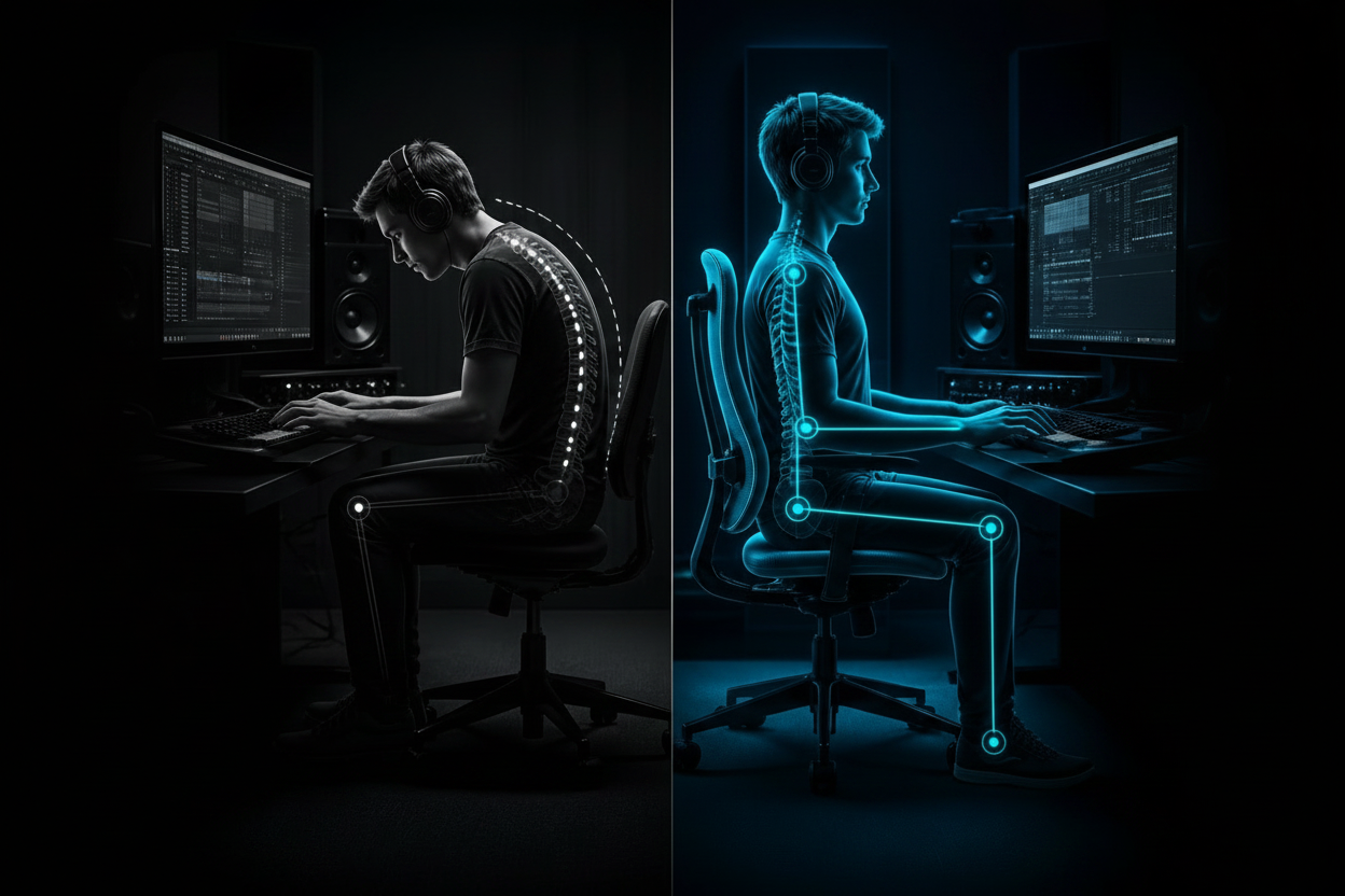 Studio Ergonomics 101: Fix Your Posture, End Back Pain & Produce Longer