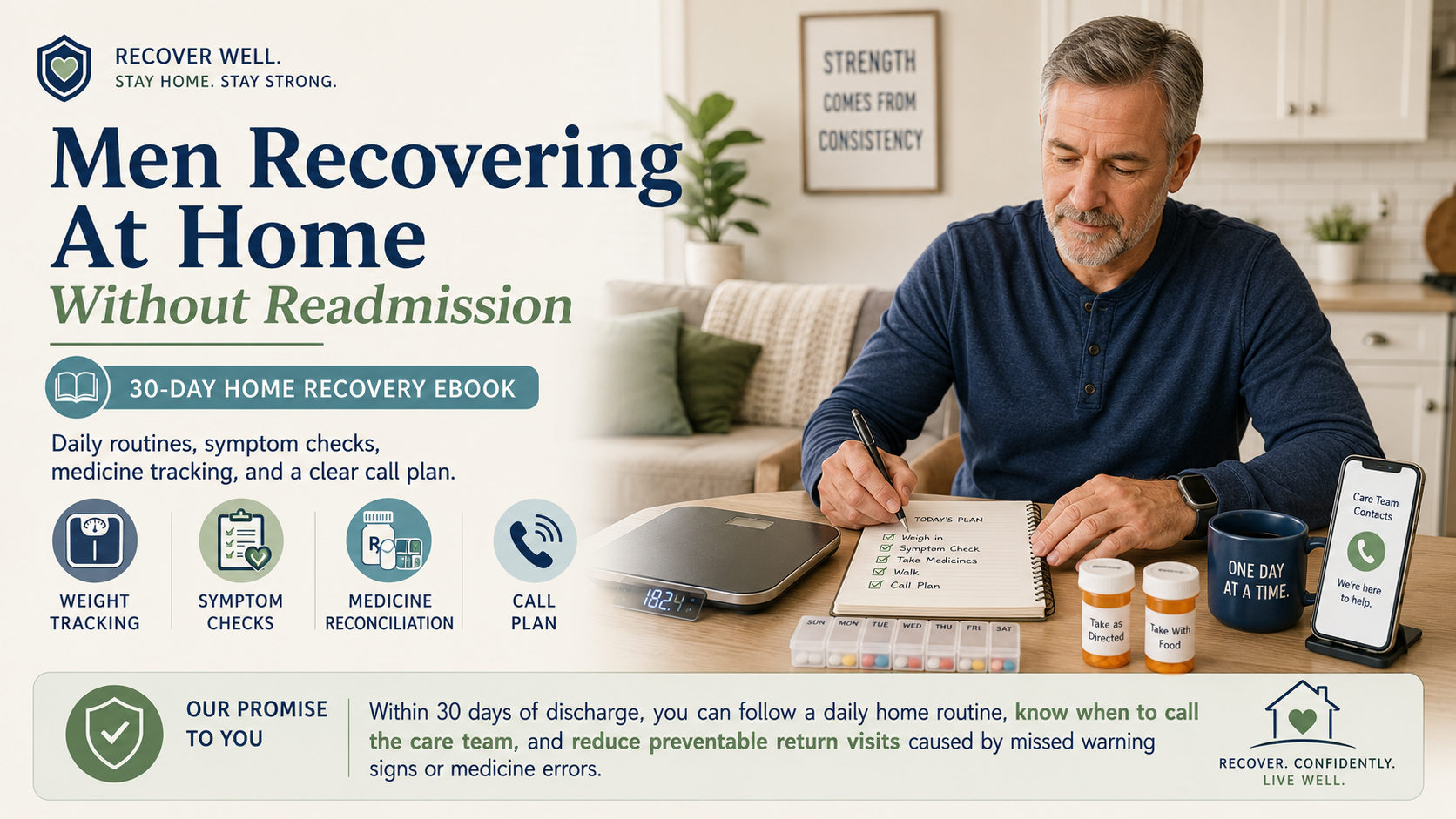 Men Recovering At Home Without Readmission