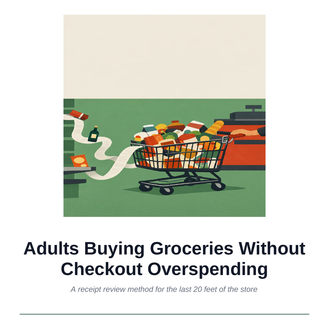 Adults Buying Groceries Without Checkout Overspending