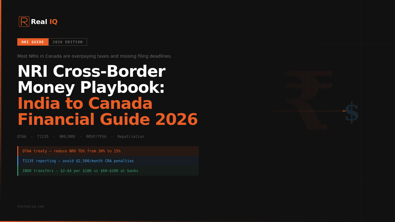 NRI Cross-Border Money Playbook: India to Canada Financial Guide 2026
