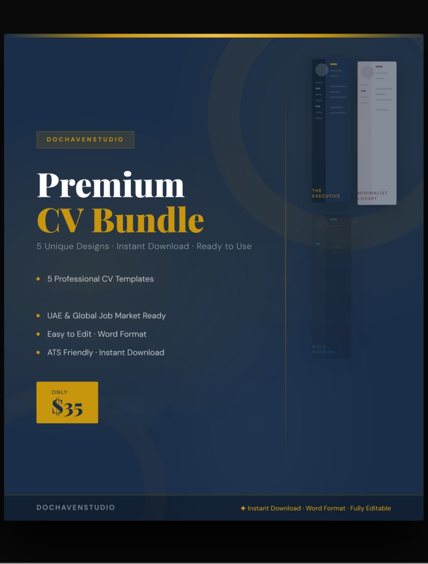 Premium CV Bundle — 5 Professional Designs