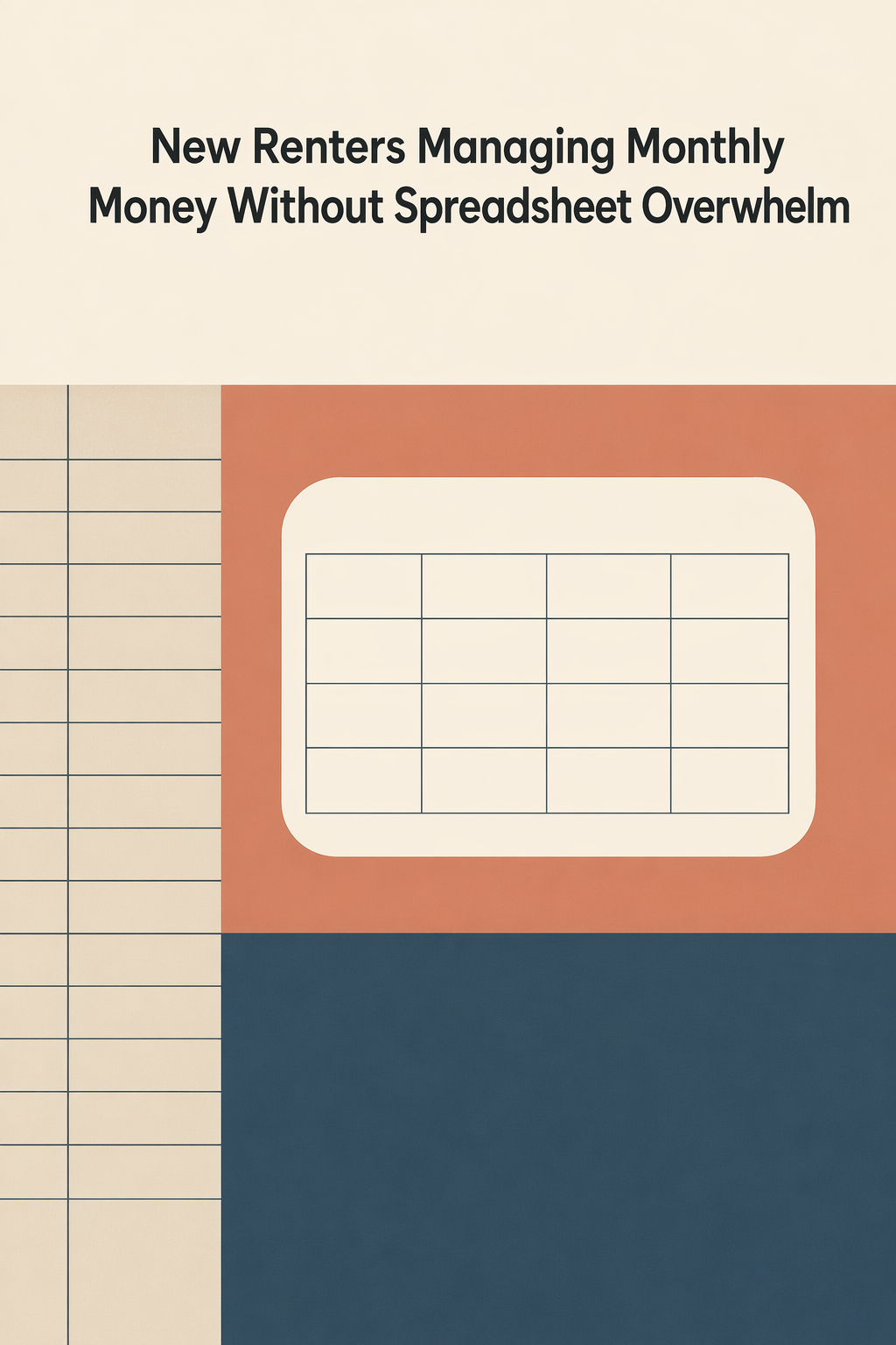 New Renters Managing Monthly Money Without Spreadsheet Overwhelm