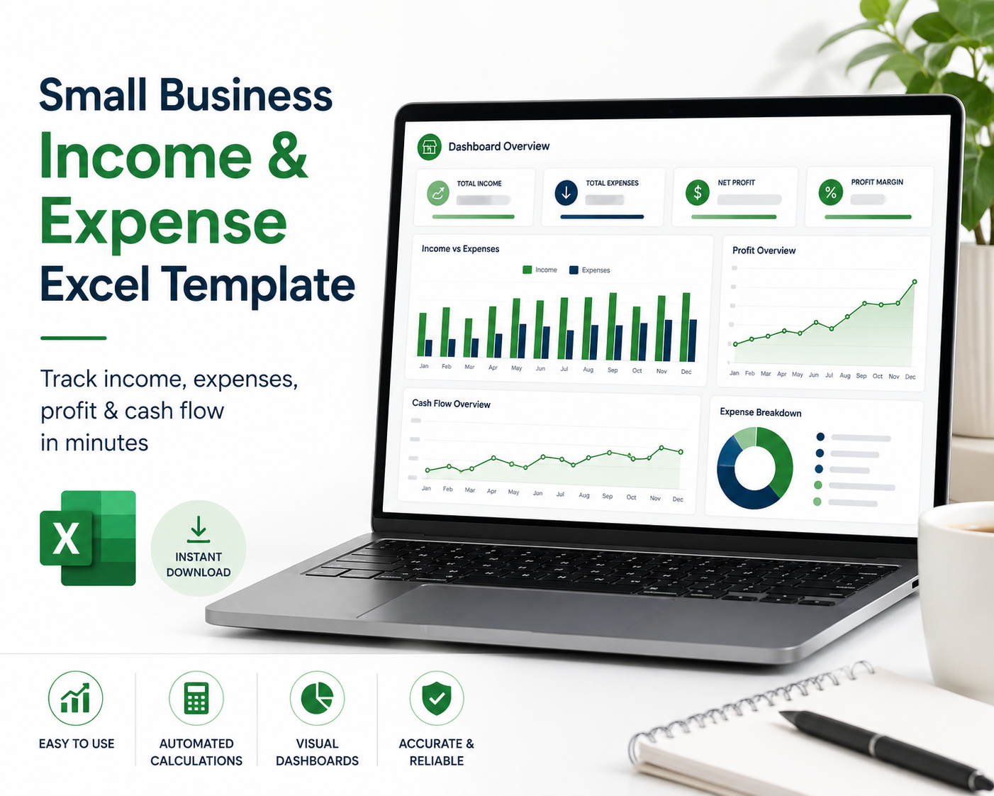 Business Income & Expense Excel Template