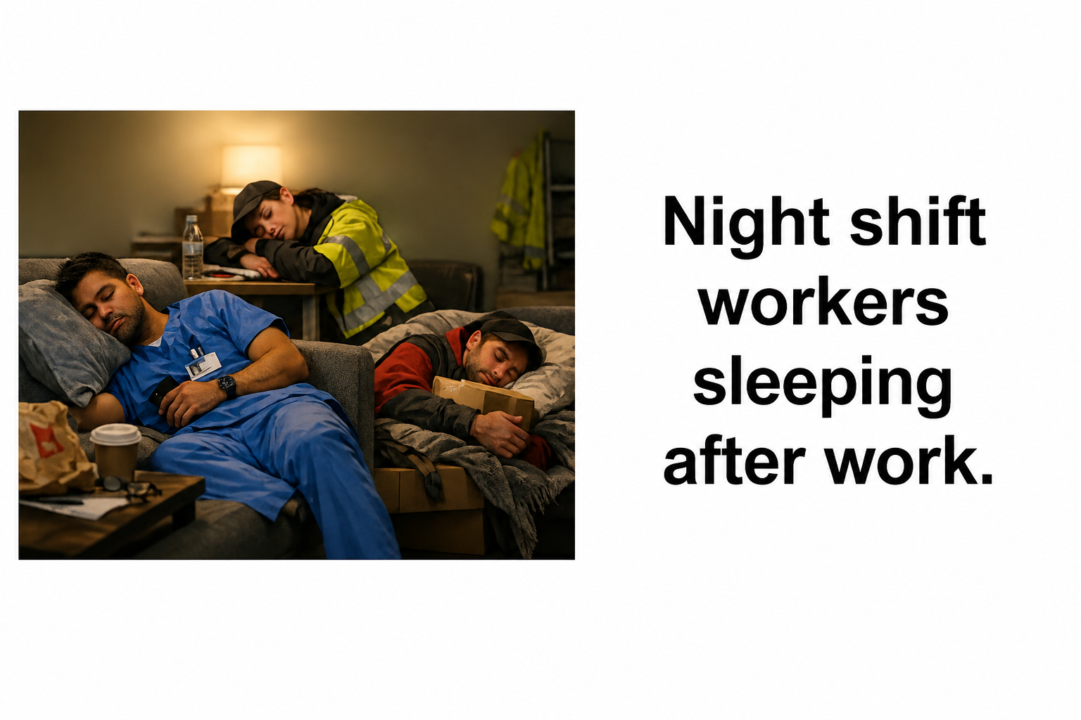 Night Shift Workers Sleeping After Work Without Perfect Darkness