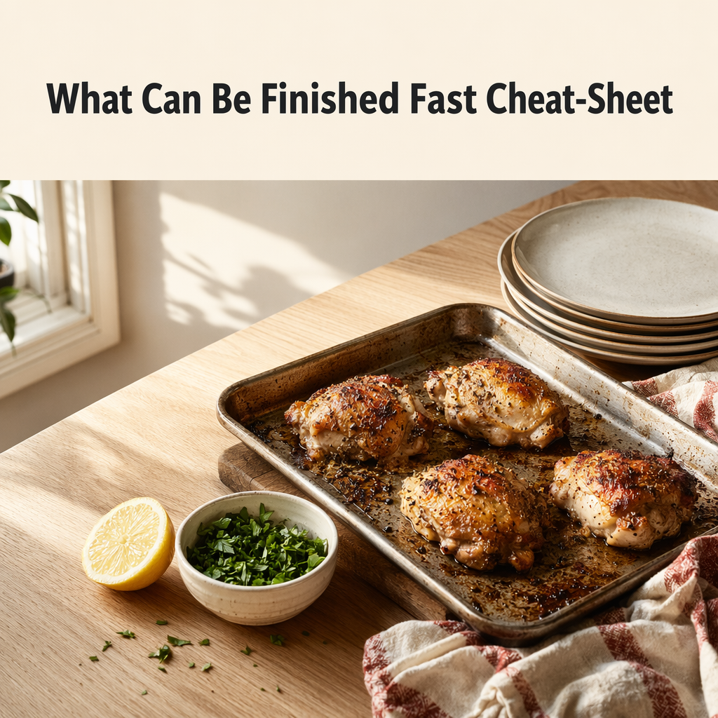 20-Minute Dinner Cheat Sheet: