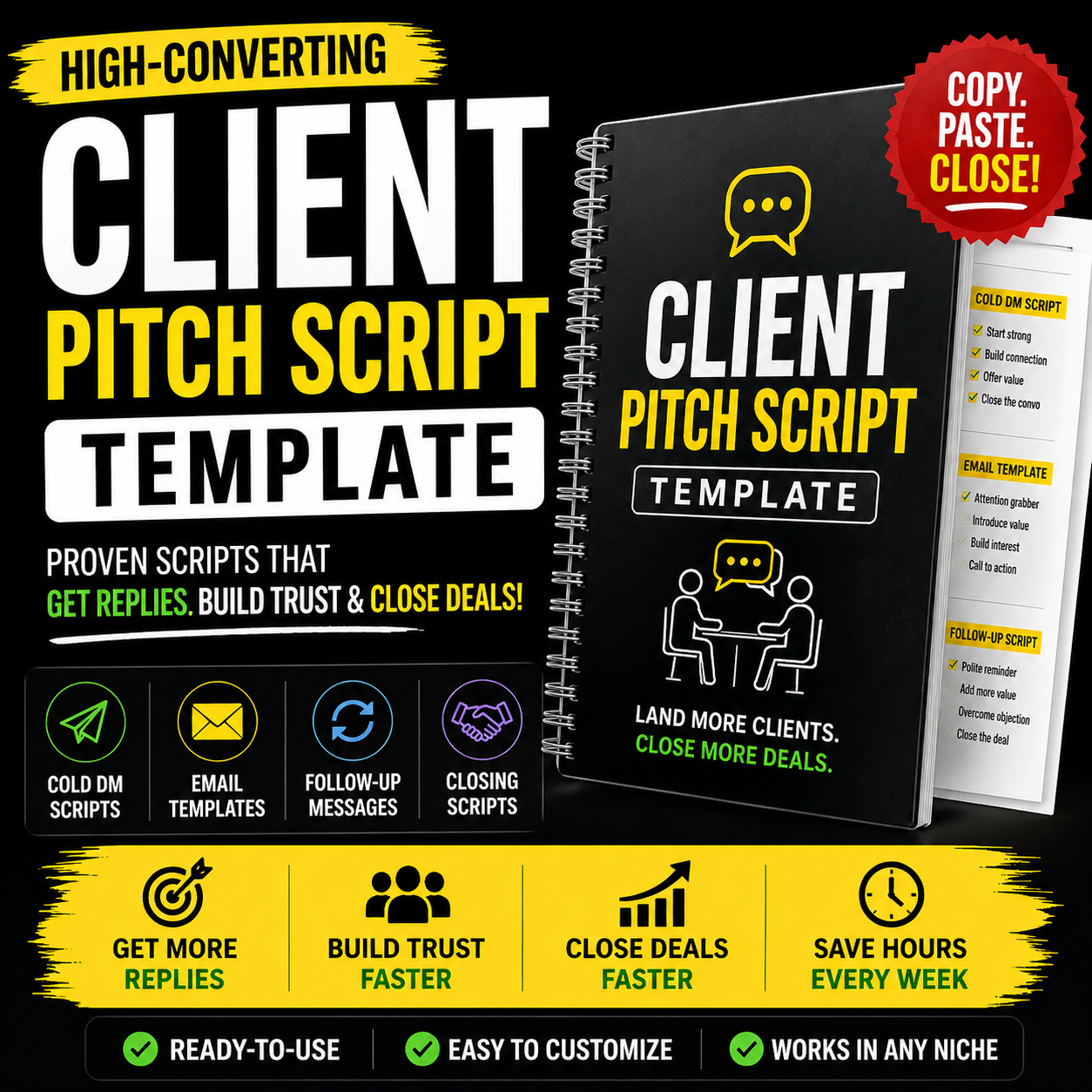 Client Pitch Script Template – High-Converting DM, Email & Closing Scripts