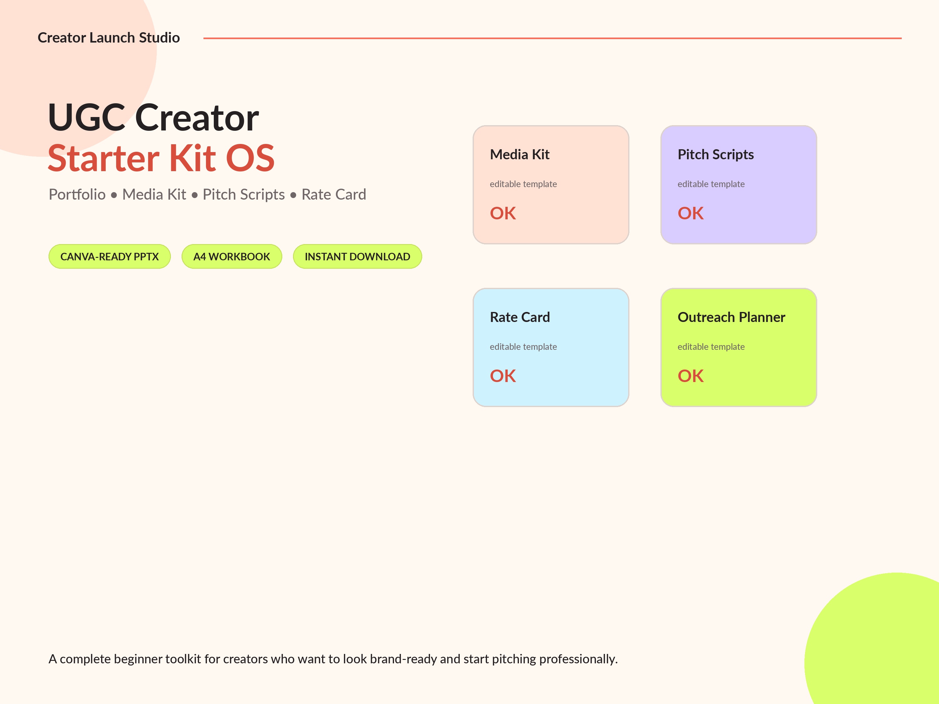 UGC Creator Starter Kit OS