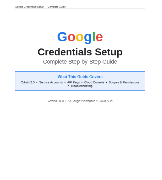 Google Credentials Guide