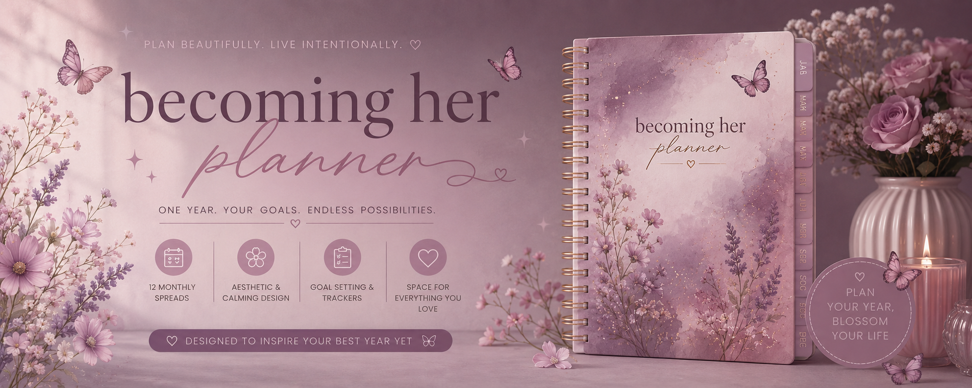 ✨Becoming Her Yearly Planner✨
