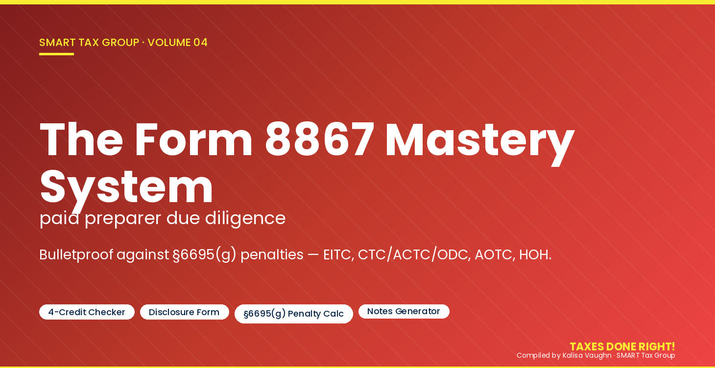 Form 8867 Mastery System Vol 4