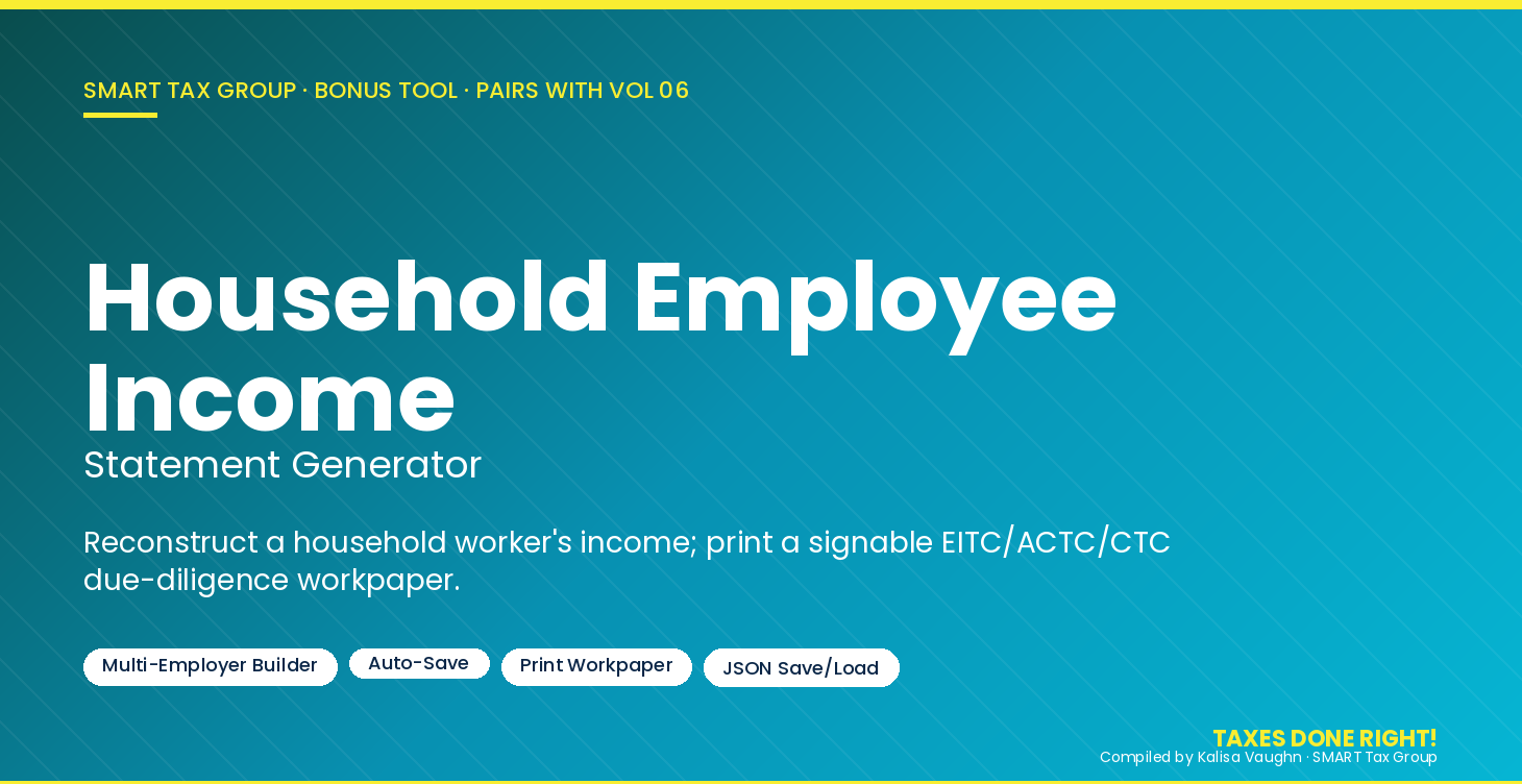 Household Employee Income Statement Generator