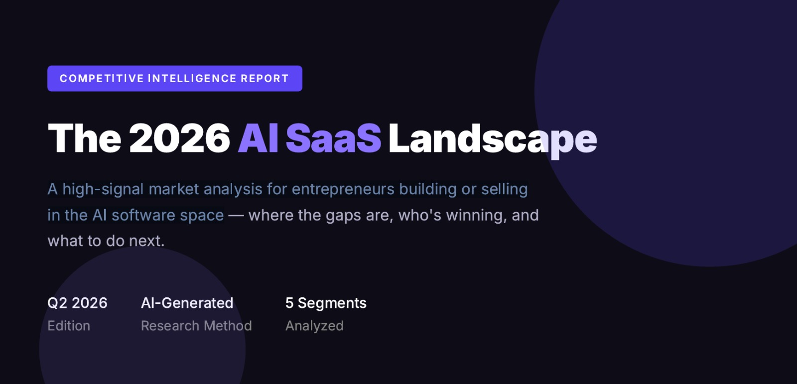 The 2026 AI Saas Landscape