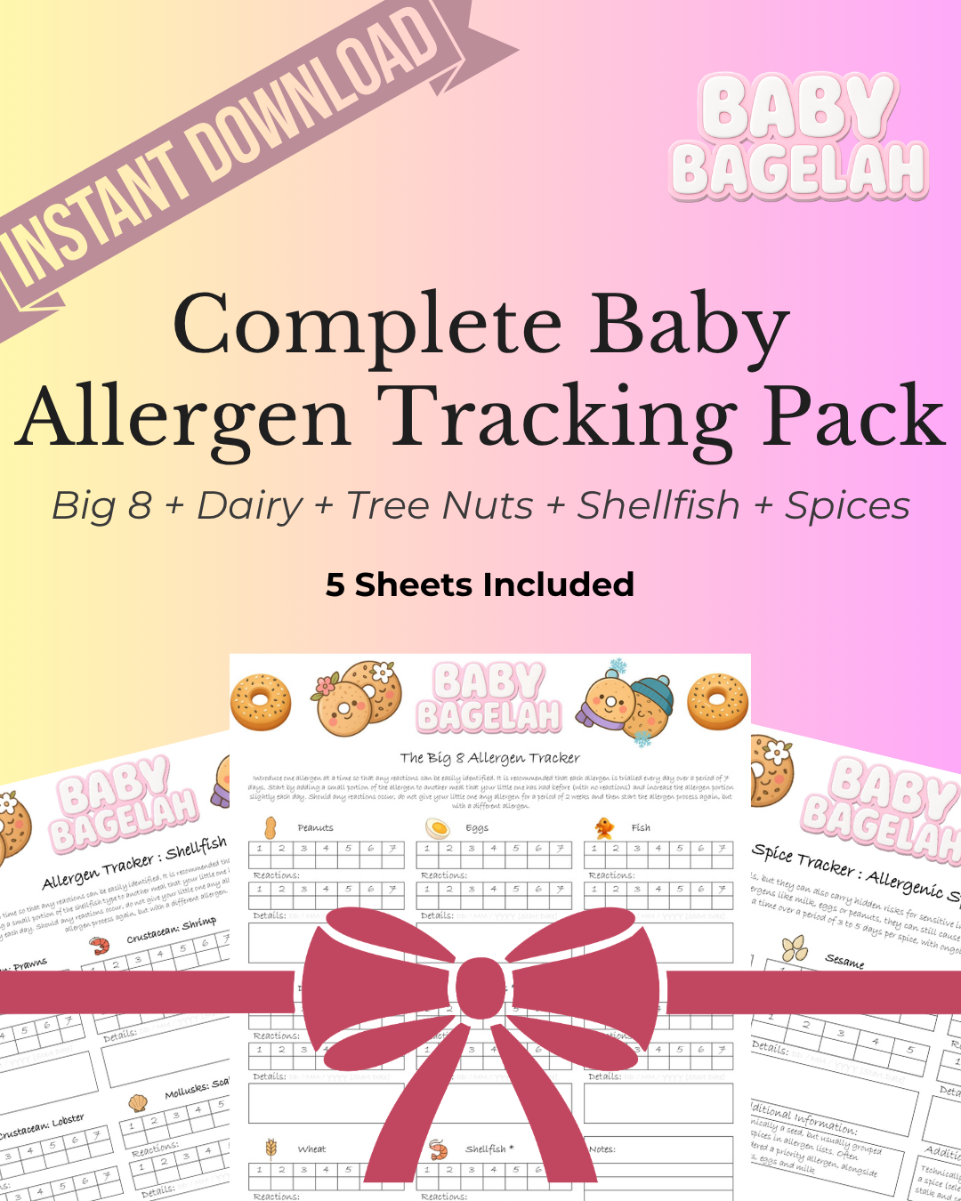 Complete Baby Allergen Tracking Pack