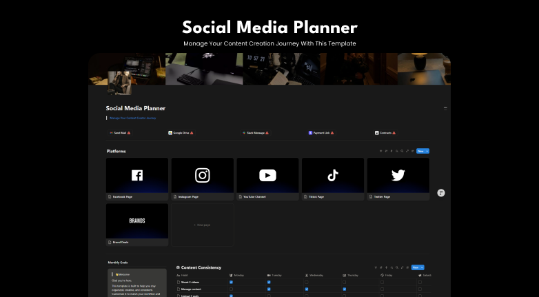 Social Media Planner OS — Notion Template
