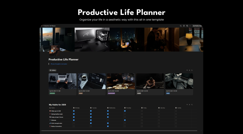 Productive Life Planner — Notion Template