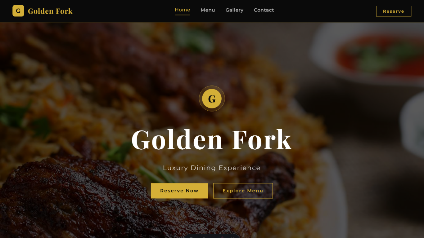 Luxury Restaurant Template – Black & Gold (Astro)