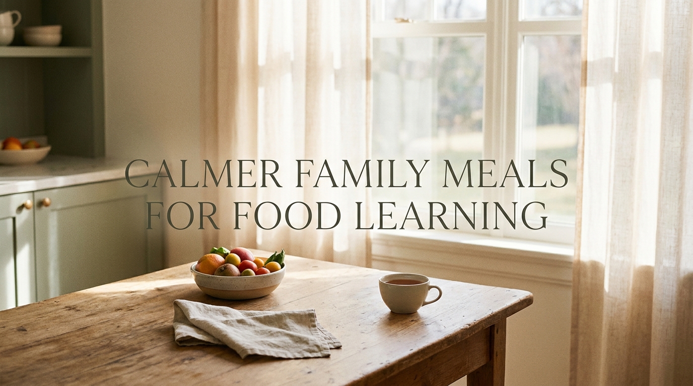 Calmer Family Meals For Food Learning