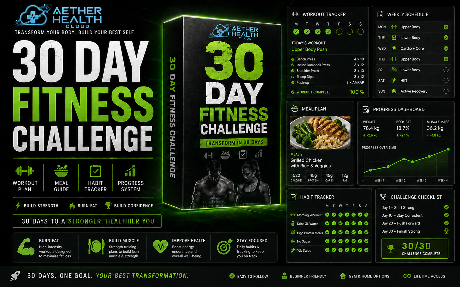 30 Day Fitness Journal 