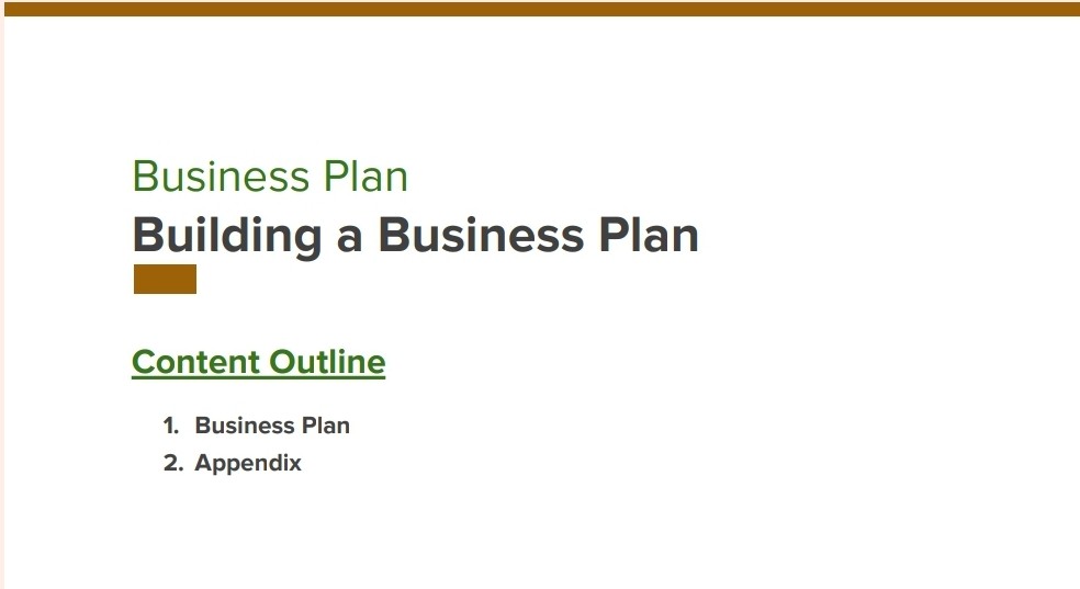 Building a Business Plan