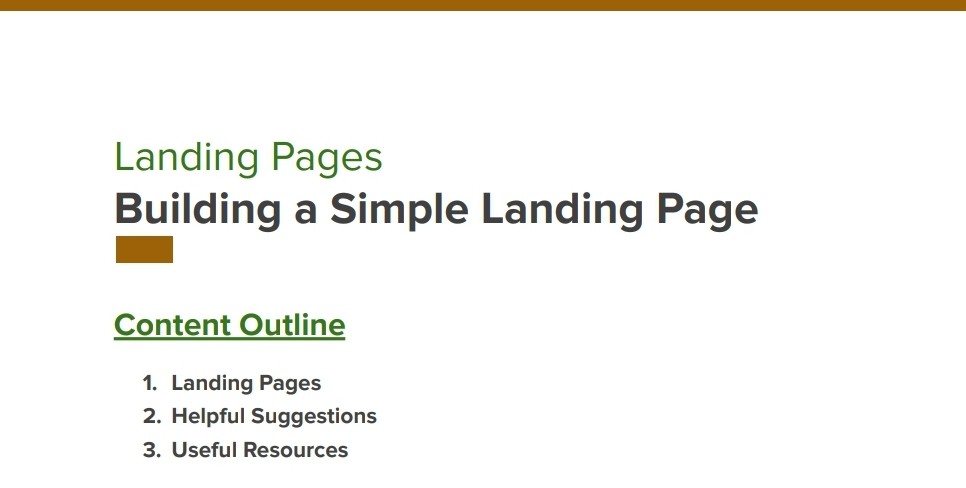 Building a Landing Page