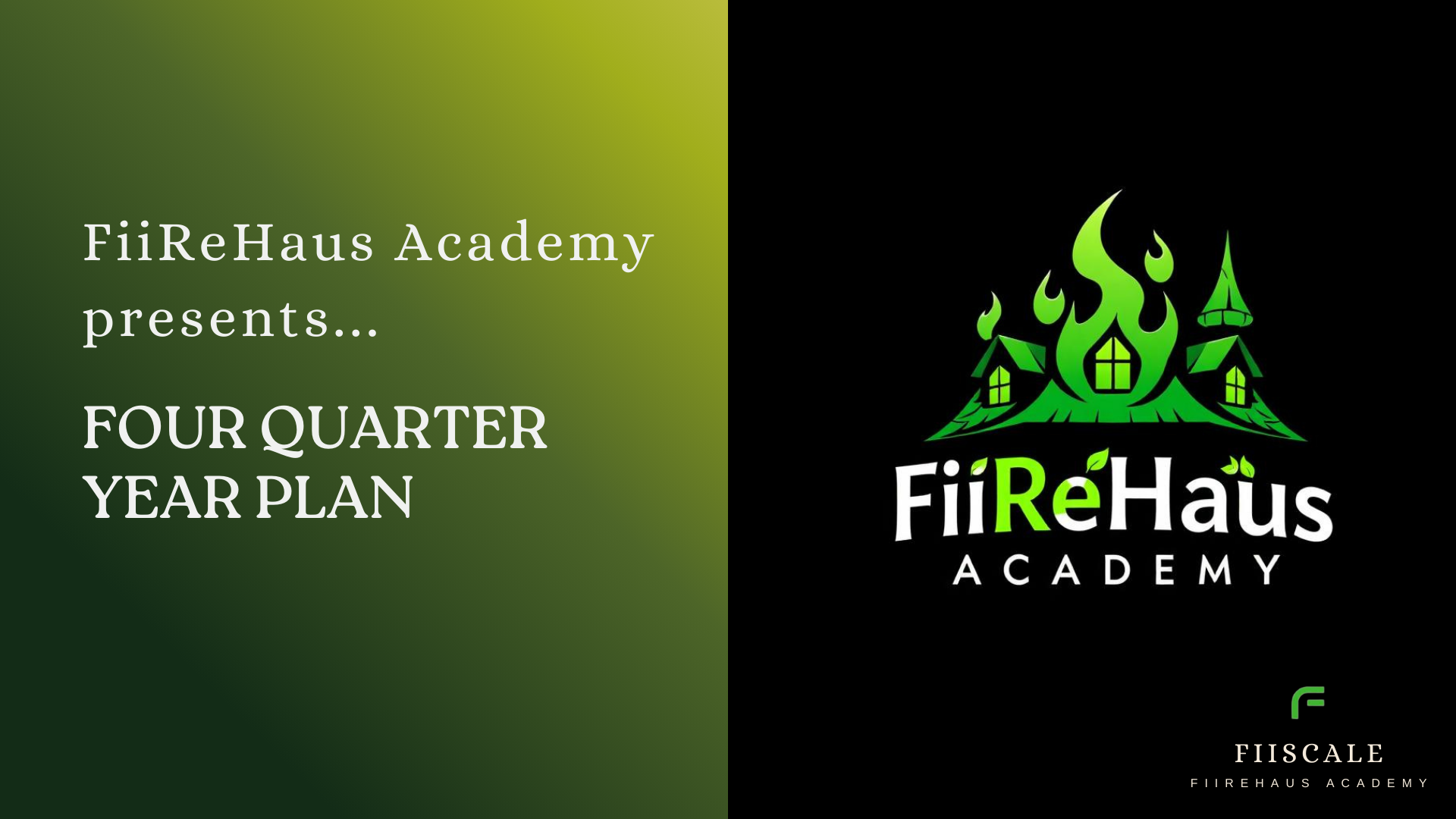Four Quarter Year Plan