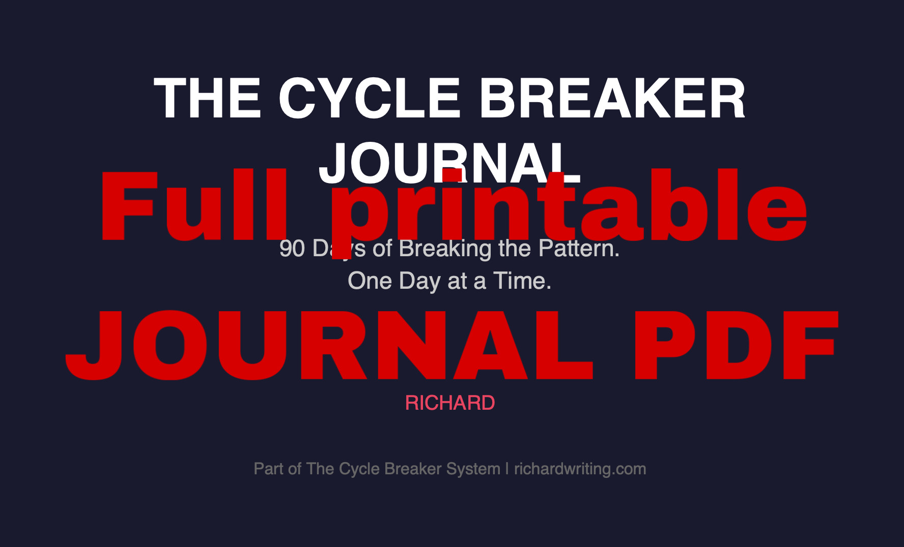 The Cycle Breaker Journal