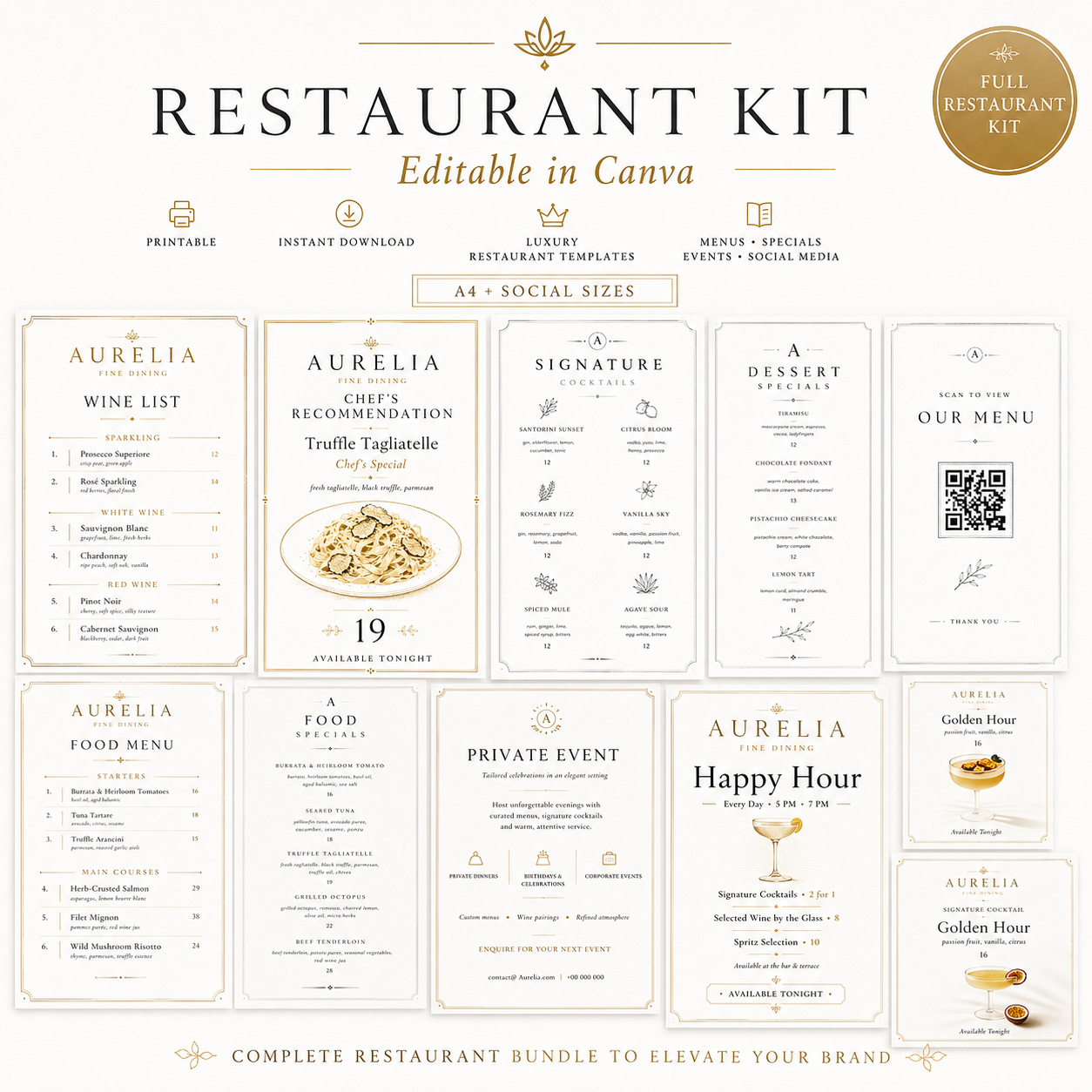 FULL RESTAURANT/BAR KIT
