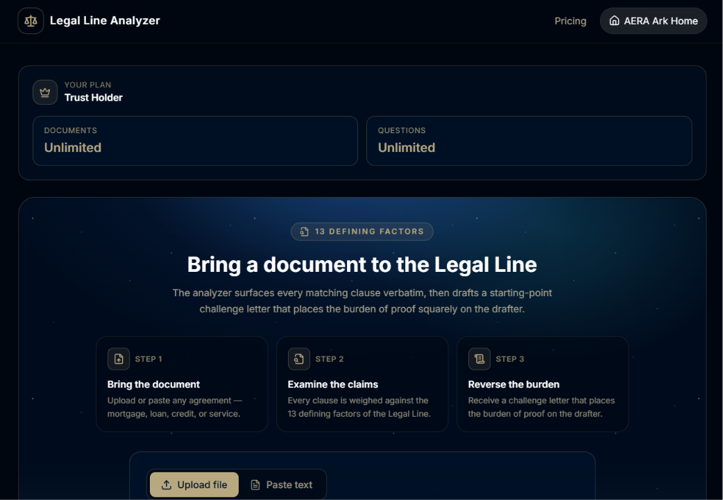 Legal Line Analyzer + Weekly Gathering Bundles
