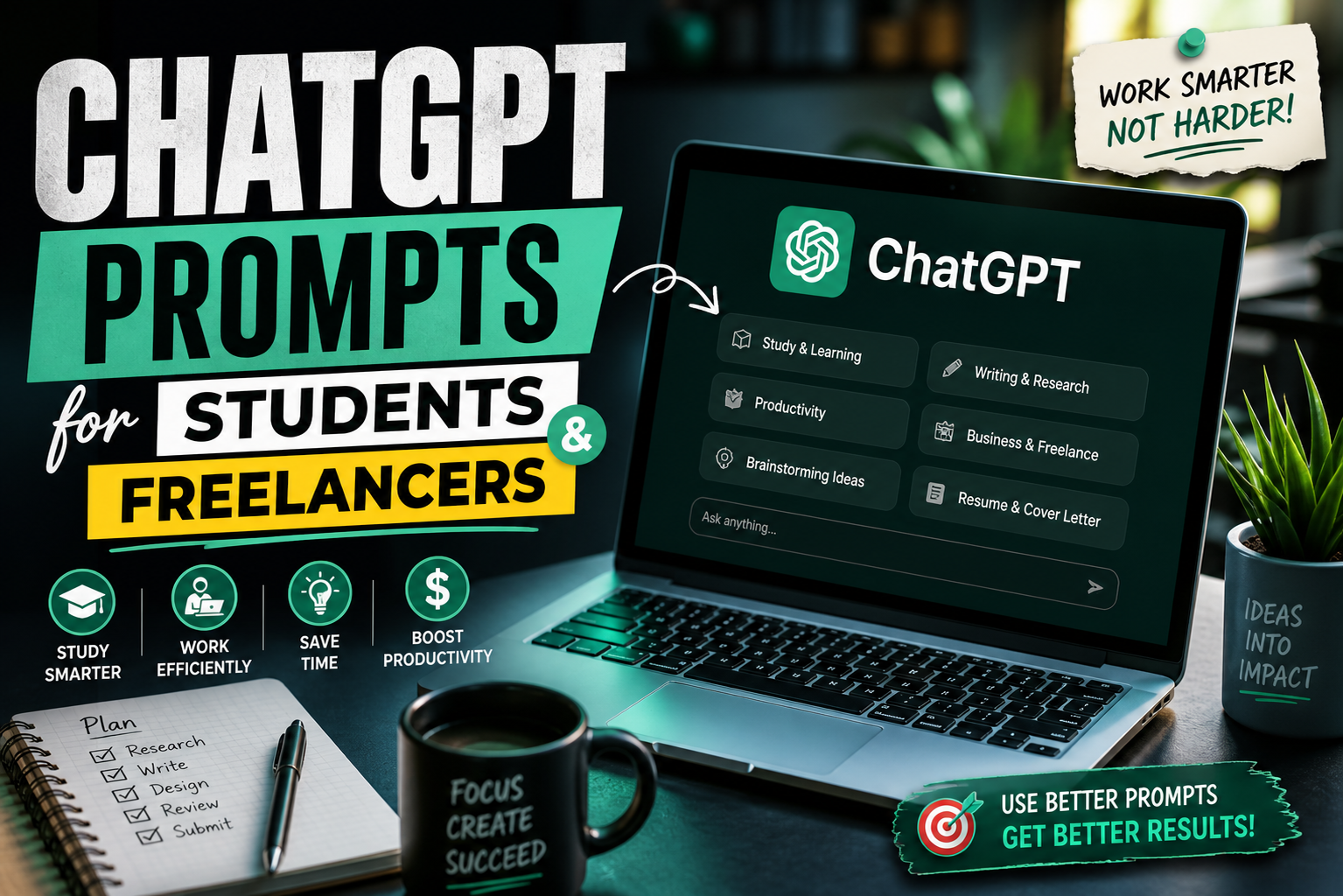 "Chatgpt prompts for students/freelancers"
