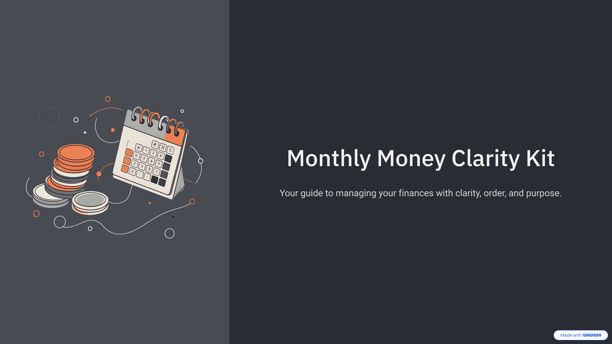 Monthly Money Clarity Kit