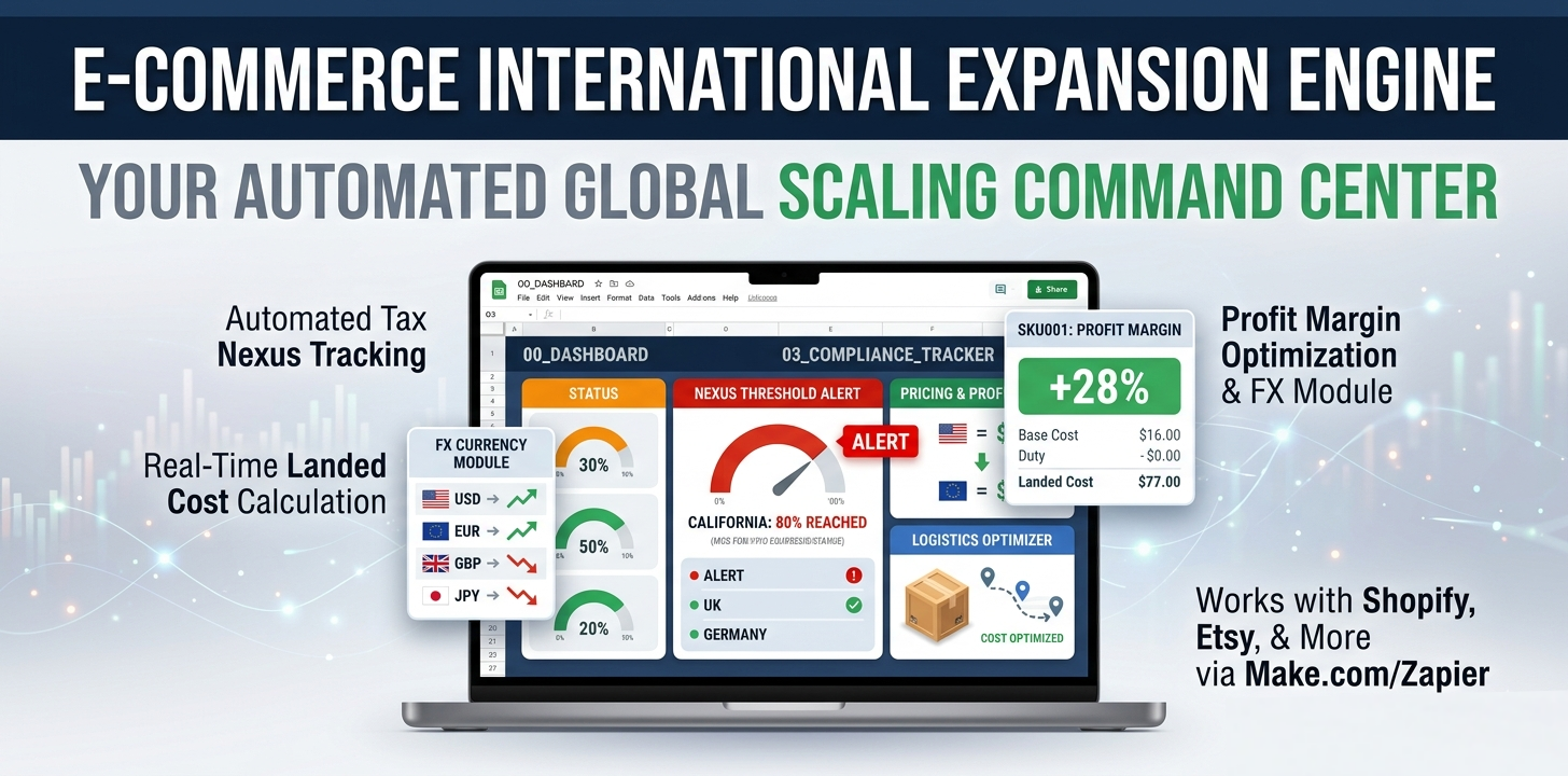 Automated Tax Tracker E-Commerce International Expansion Engine