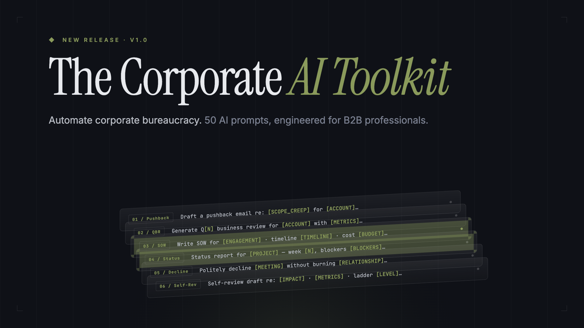 The Corporate AI Toolkit